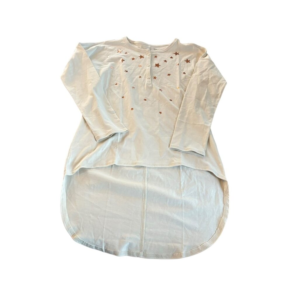 Tea Collection Metallic Stars Henley Tunic Top Size 16
